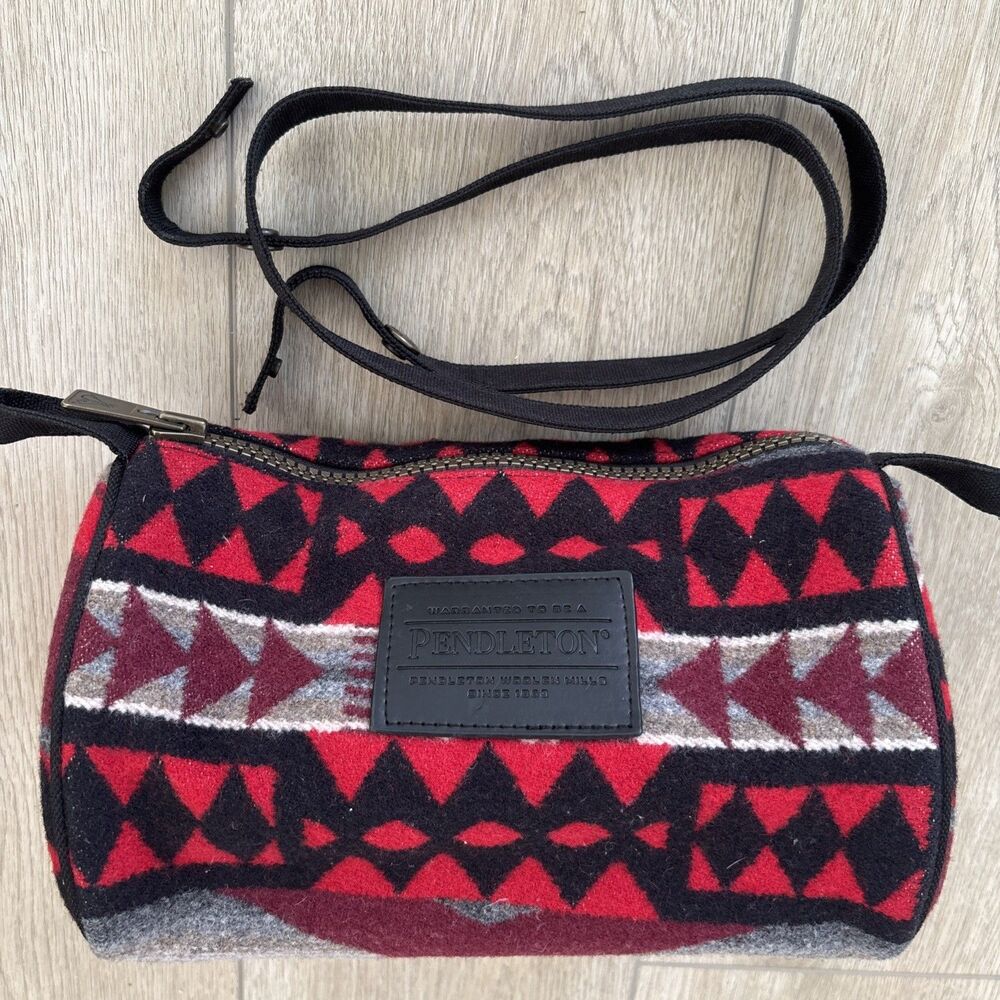 Pendleton Wool Southwest Aztec Navajo HeritageRetro Bag Slouch Barrel Boho Hobo